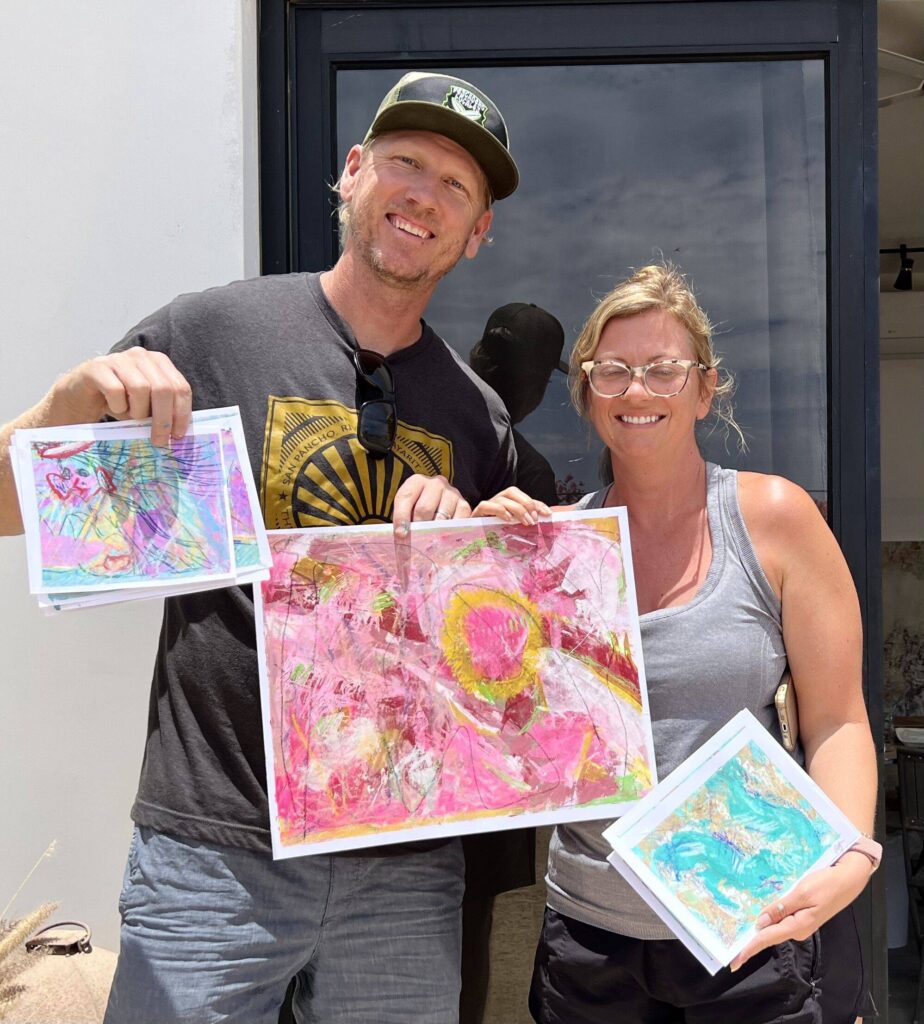 Fun Abstract Art class in Todos Santos