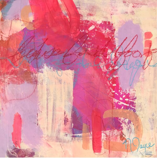 Let's Celebrate second abstract painting by Nancy Joyce