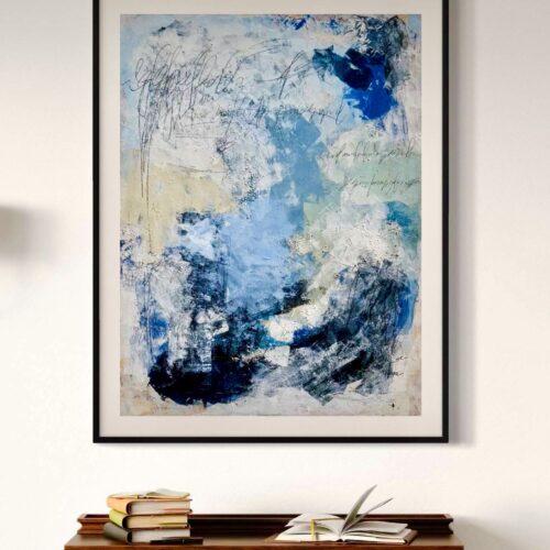 Blue abstract art from a gallery in Las Tunas, Todos Santos