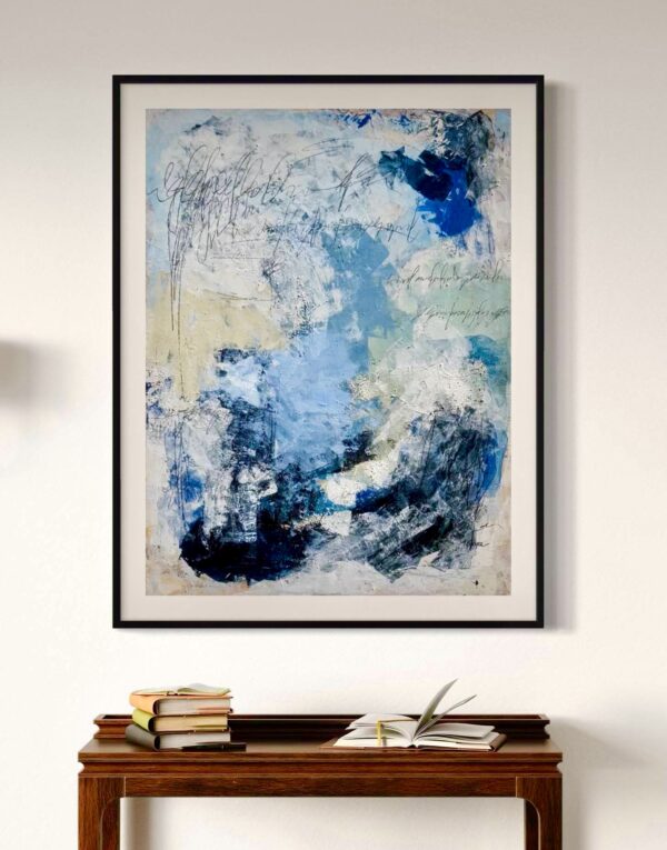 Blue abstract art from a gallery in Las Tunas, Todos Santos