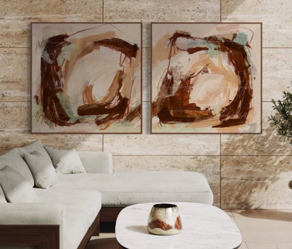 IMG_4397 Beyond the edge abstract painting by Nancy Joyce in a modern interior