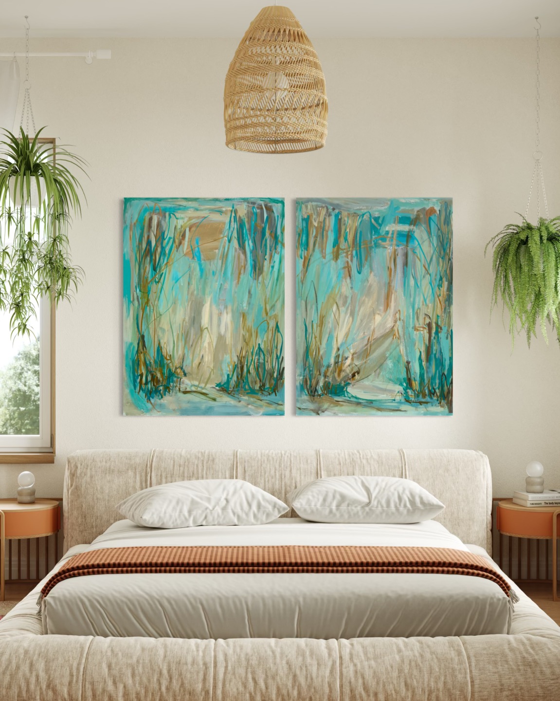 Orbs In The Garden available abstract painting by Nancy Joyce Home page