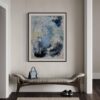 Oceanic Whispers abstract painting shown in an interior setting