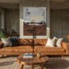 Grounded Serenity abstract painting shown in an interior setting