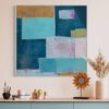 Baja Blues abstracto painting by artist Nancy Joyce
