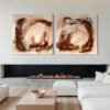 nancy-joyce-beyond-the-edge-abstract-painting-fireplace Abstract desert inspired landscape painting by Nancy Joyce