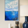 Fluffy Cloud abstract art painting by Nancy Joyce in room