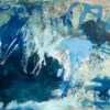 Messy Blue One abstract art painting by Nancy Joyce Original